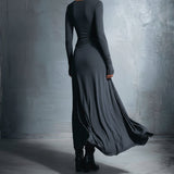 Alba - Dlouhé šaty s bočním uzlem