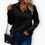 Nina - Elegantní tričko s polo zipem