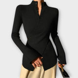Michiko – Elegantní pletená tričko slim fit střihu