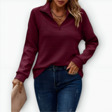 Nina - Elegantní tričko s polo zipem