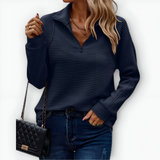 Nina - Elegantní tričko s polo zipem