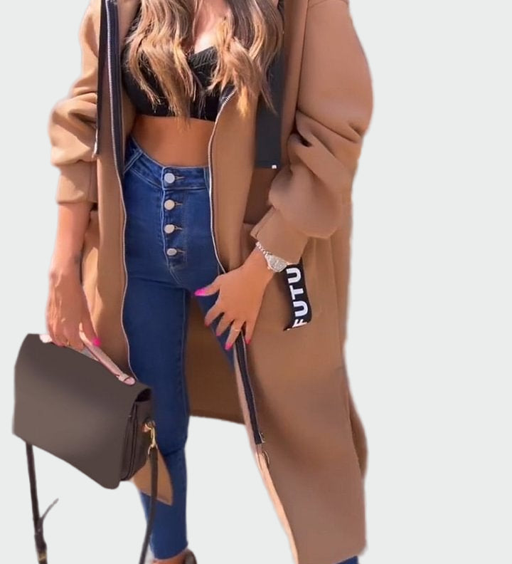 Karina - Dlouhý kabát s kapucí