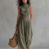 Maria | Elegantní široké kalhoty a top set