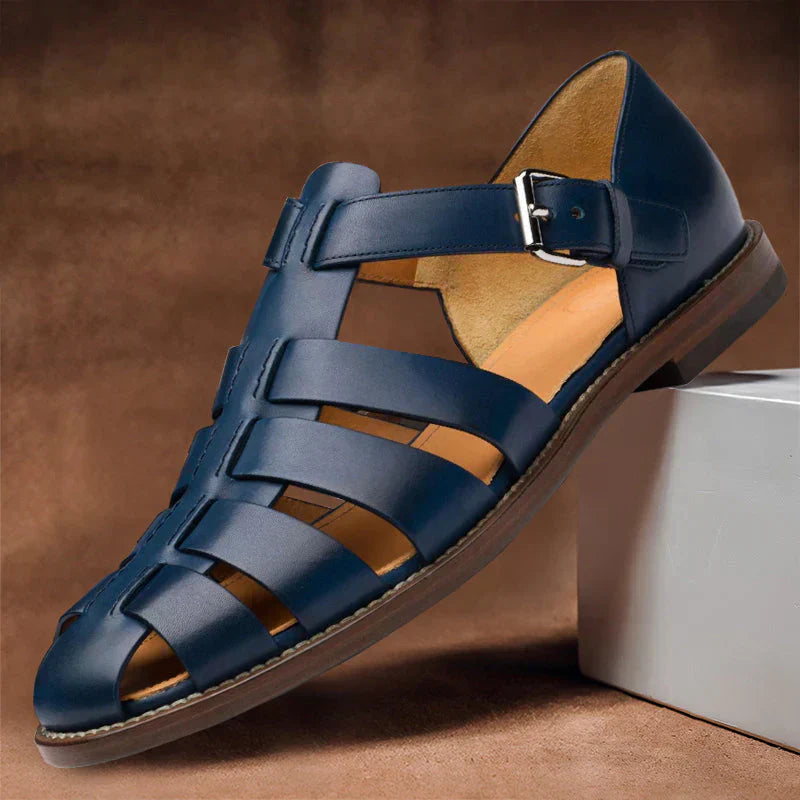 Roman – Pánské Retro Sandály s Přezkou