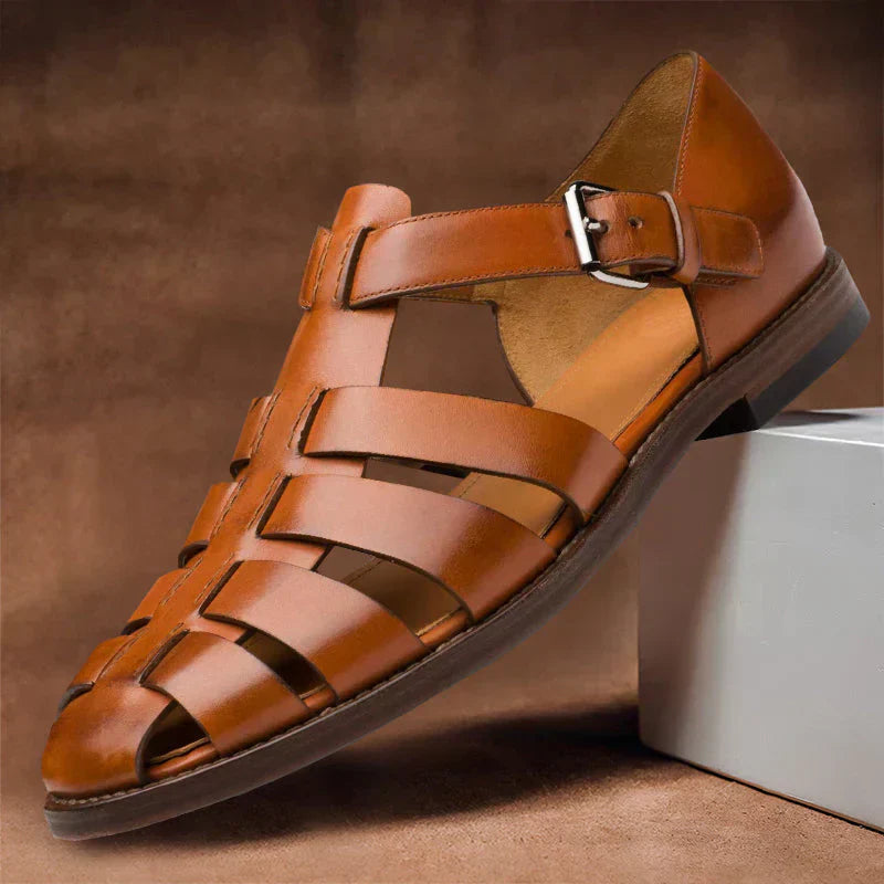 Roman – Pánské Retro Sandály s Přezkou