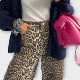 Rozalija - Vintage džíny s leopardím vzorem