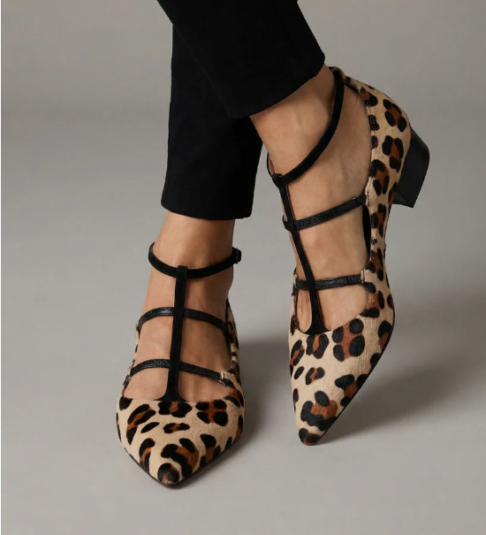 Sonja - Elegantní boty s leopardím vzorem