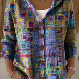 Jindřiška – Dámská Zapínací Mikina s Kapucí a Potiskem