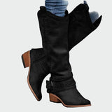 Veselka - Retro kožené cowboy boty
