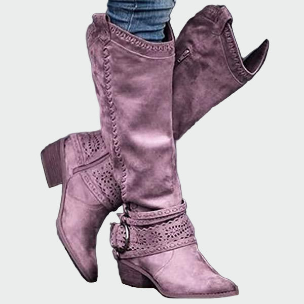 Veselka - Retro kožené cowboy boty
